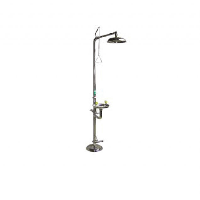 Wall-mounted eye wash station - ACD - BNT - with emergency shower