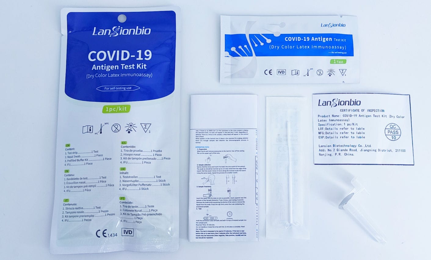 COVID19 test kit Lansion Biotechnology Co., Ltd for antigens