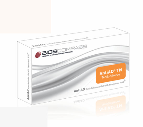 Gel adhesion barrier AntiAD© TN tendon repair surgery