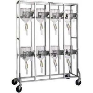 Animal cage rack - RMC-S-T series - INTELLIBIO - mobile / stainless steel