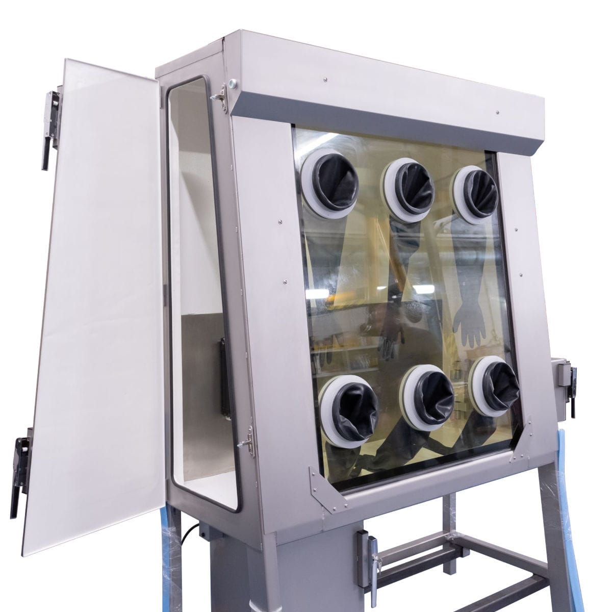 Laboratory glove box SGB115 Nuclear Shields transfer / containment / floorstanding