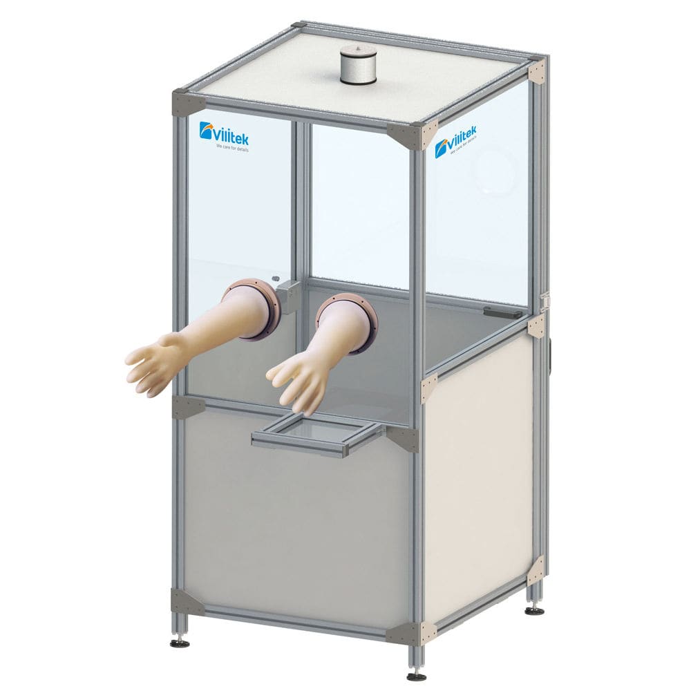 Laboratory glove box VBOX M Vilitek LLC medical / floorstanding