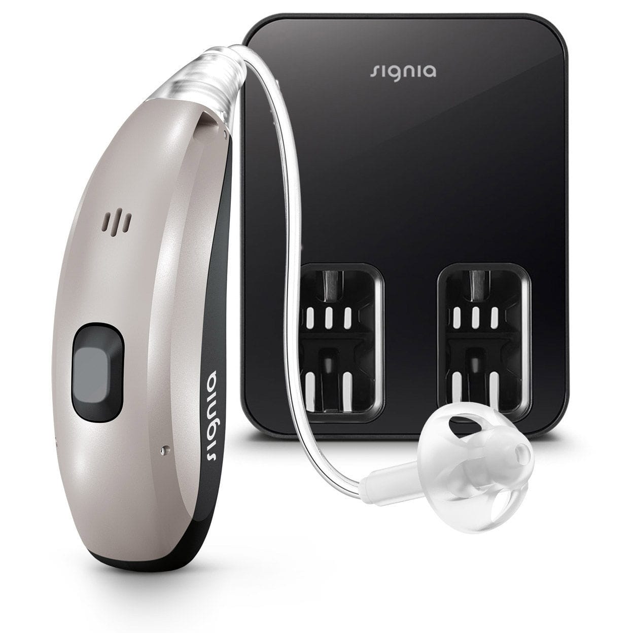 Bte open fit hearing aid motion charge go nx signia remote