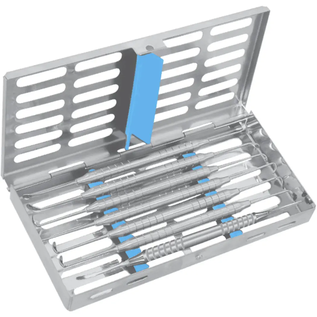 Kit Chirurgico Dentale Medentra Per Rialzo Del Seno Mascellare - 8 Strumenti In Acciaio Inox Con Cassetta Sterile