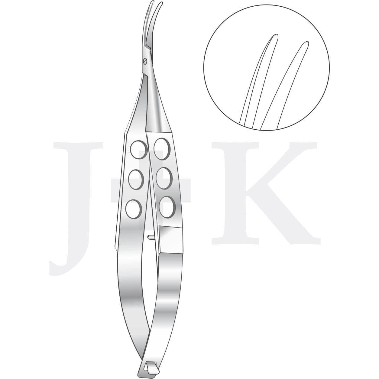 Ophthalmic surgery micro forceps Kratz (E33069) J+K Chirurgische