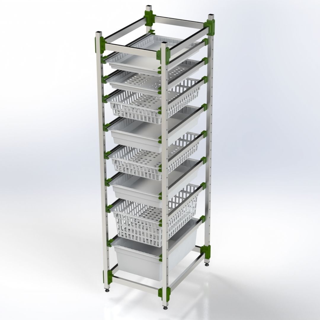 Basket rack - 101.0002 - SEBA HANDELS - modular / aluminum / stainless ...