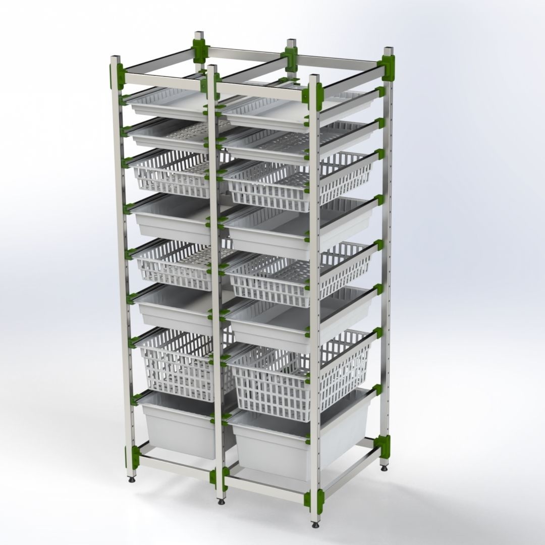 Modular rack - 101.0422-1 - SEBA HANDELS - aluminum / stainless steel ...