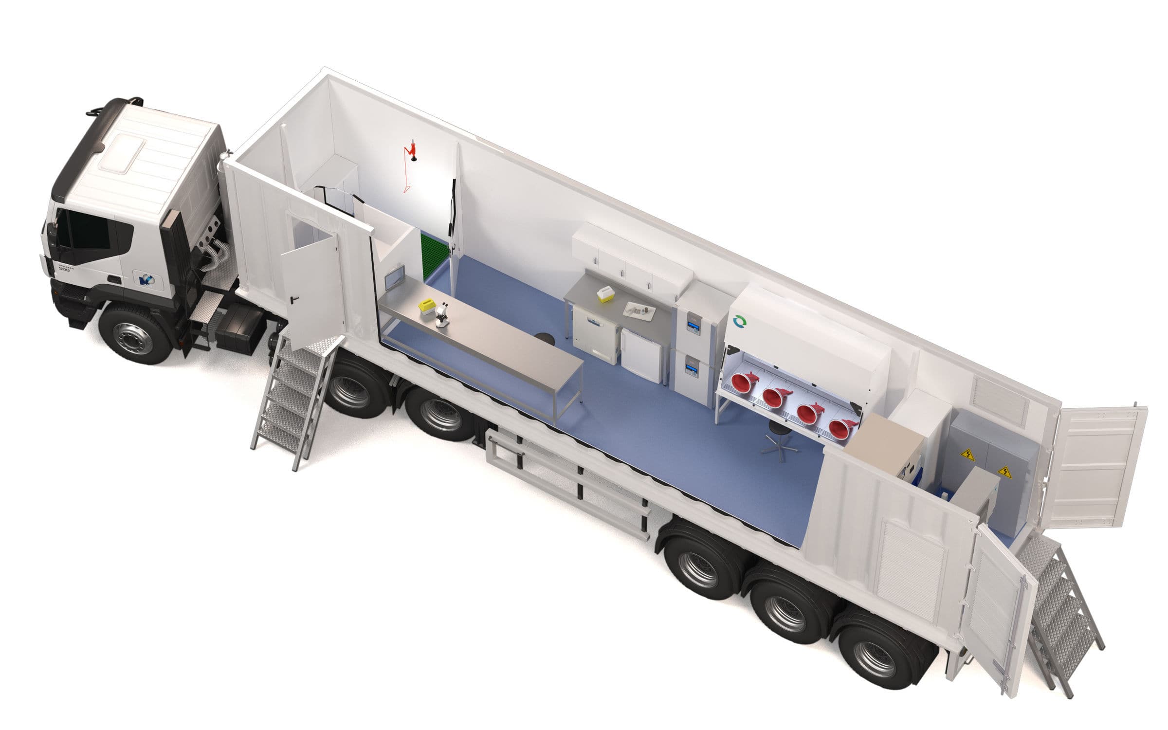 Laboratory mobile health vehicle - IMeBio - trailer