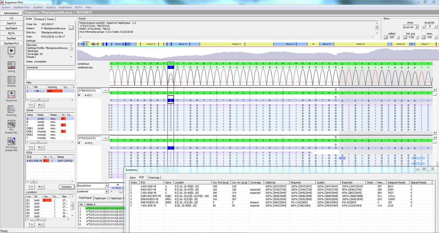 HLA sequencing software module SEQNEXTHLA JSI medical systems laboratory / analysis / for