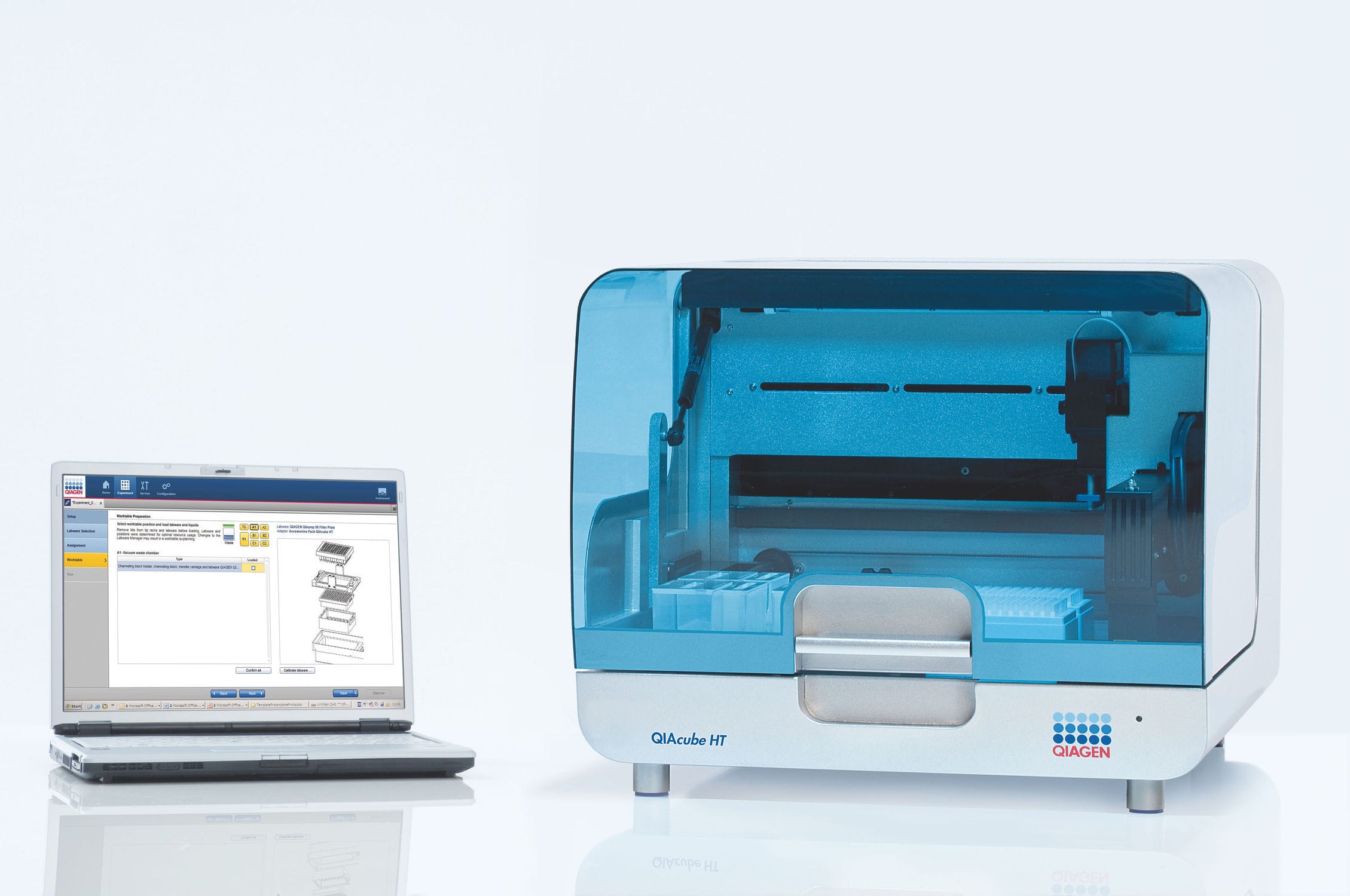 Automated sample preparation system QIAcube HT QIAGEN laboratory