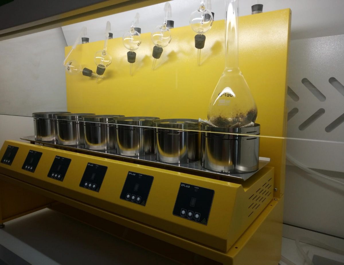 Manual distillation system EFLAB Kjeldahl
