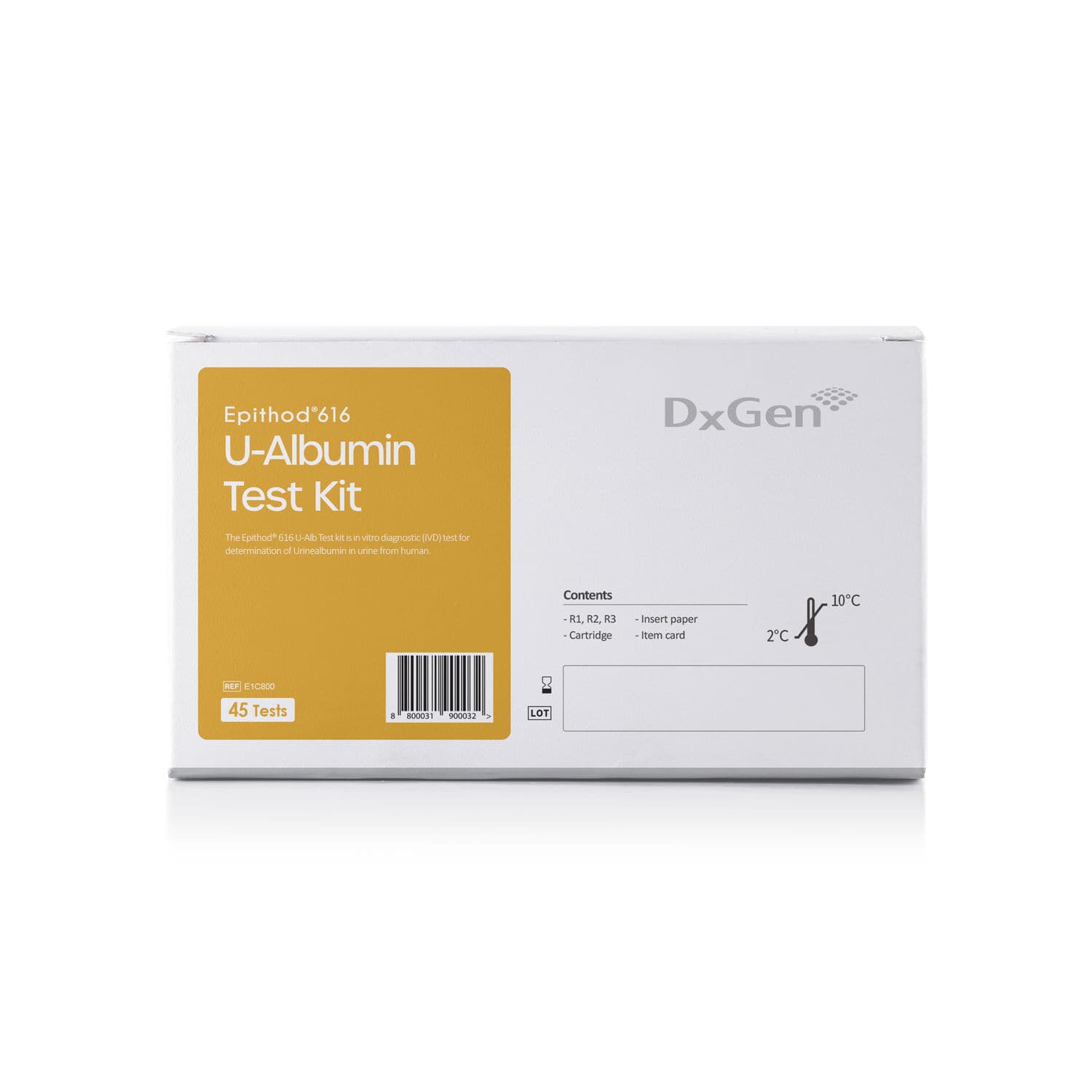 Kidney disease test kit Epithod®616 DxGen Corp microalbumin