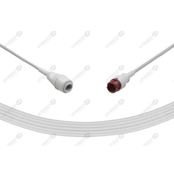 Plug-in Type IBP Cable - BC-HP-ED - Unimed Medical Supplies - For Philips