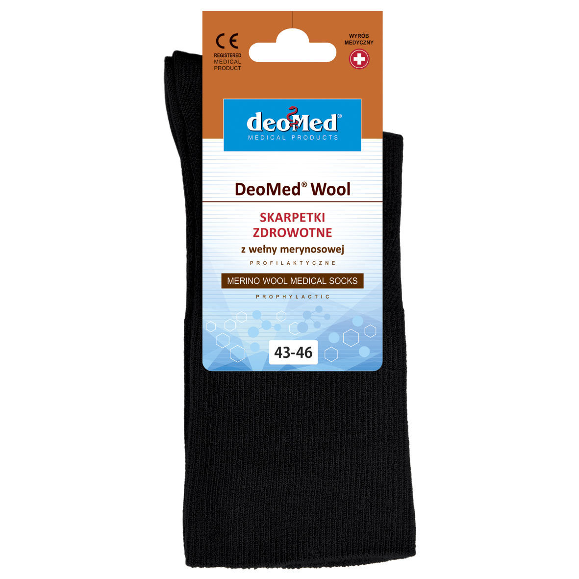 Wool yarn antimicrobial socks DeoMed® Wool DEOMED®