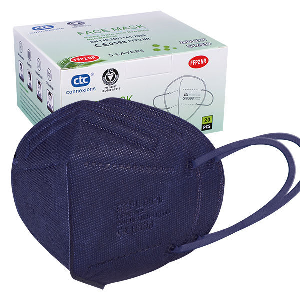 Ffp2 Safety Mask Navy Connexions Technology Blue Non Woven 1177