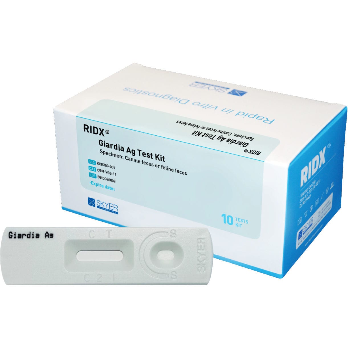 Giardiasis test kit RIDX® SKYER, Inc. for canines / for felines