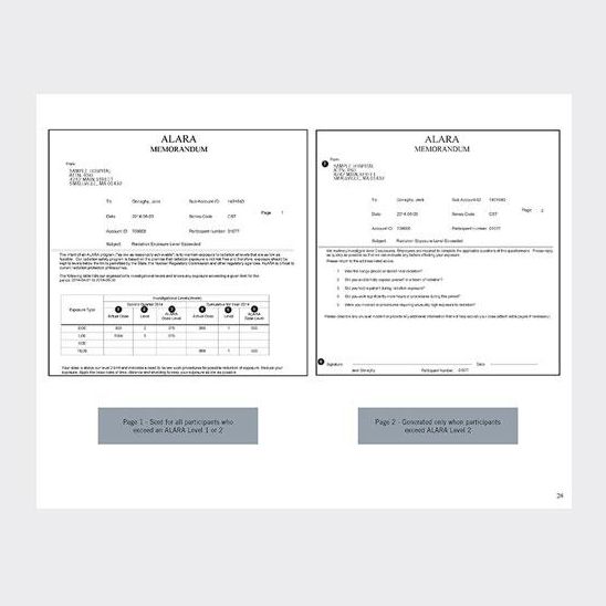 Hospital software ALARA Memorandum LANDAUER dental / veterinary