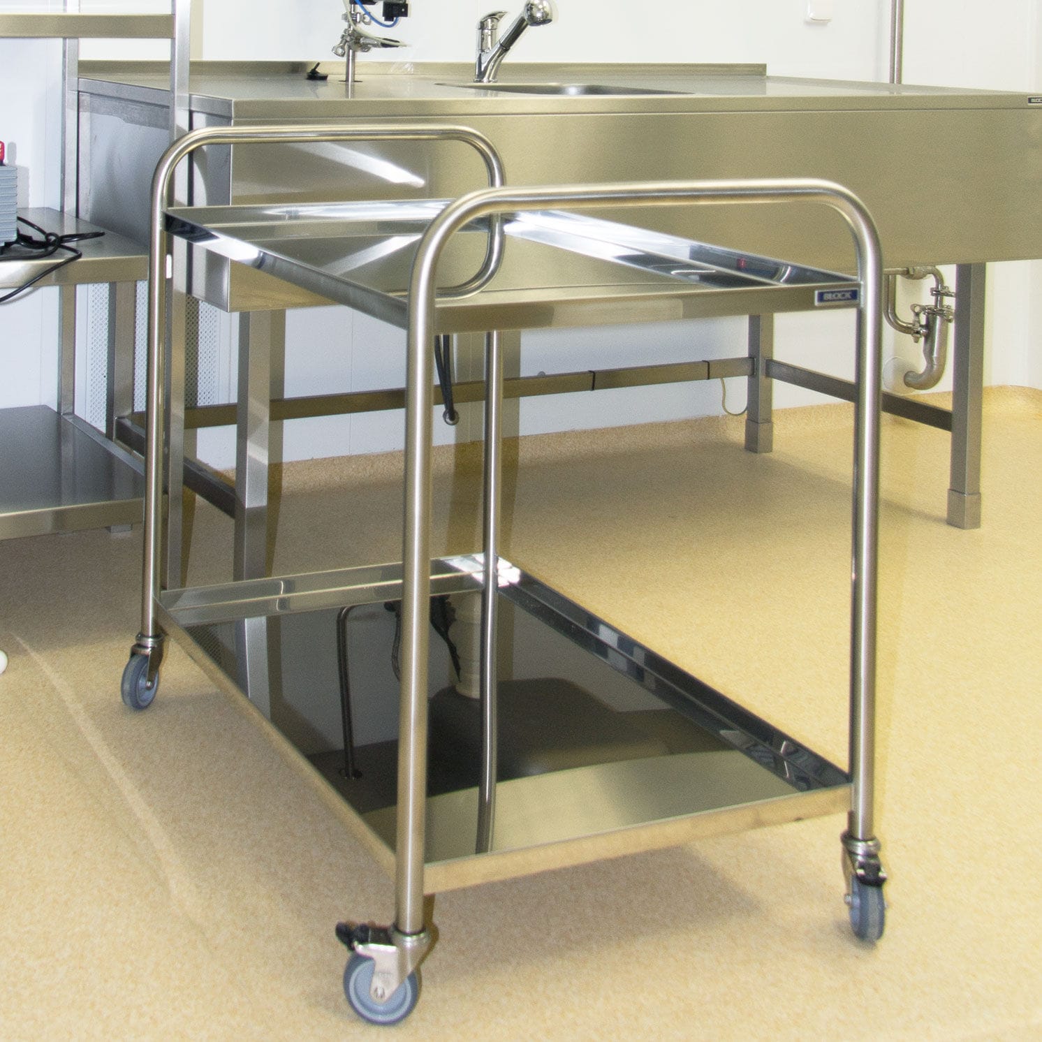 Medical device cart 215.07 FORCLEAN handling / stainless steel