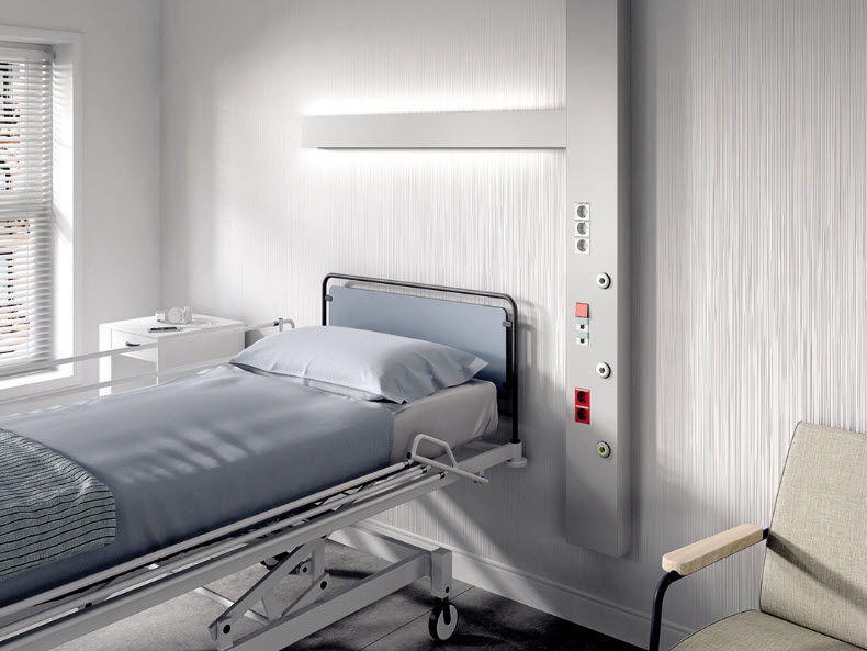 Vertical bed head unit ArdysV1P Norclinic with light