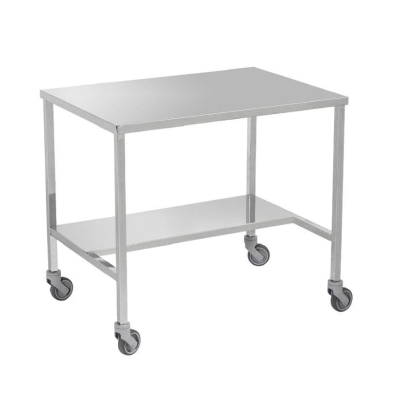 Work table - 1811 - TOURINOX - square / on casters / stainless steel