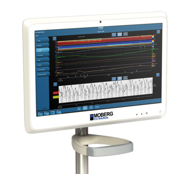 Bedside patient monitor MOBERG® CNS Micromed trolleymounted / EEG / intensive care