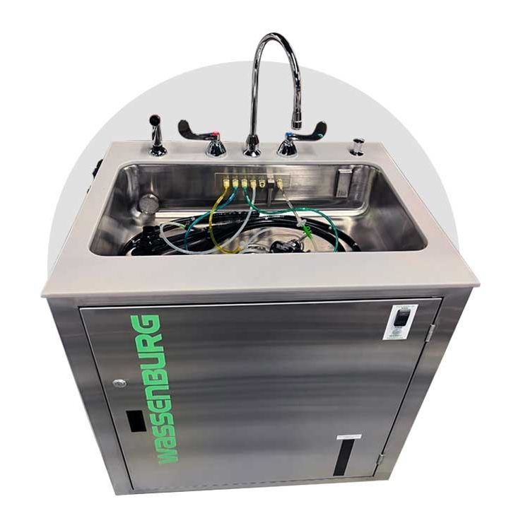 Endoscope cleaning station S6 Wassenburg Medical Inc rinsing