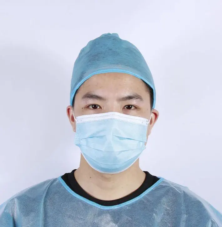 【Surgery】surgery gauze cap EZGOODZ Disposable Surgical Caps One Size, Blue SMS