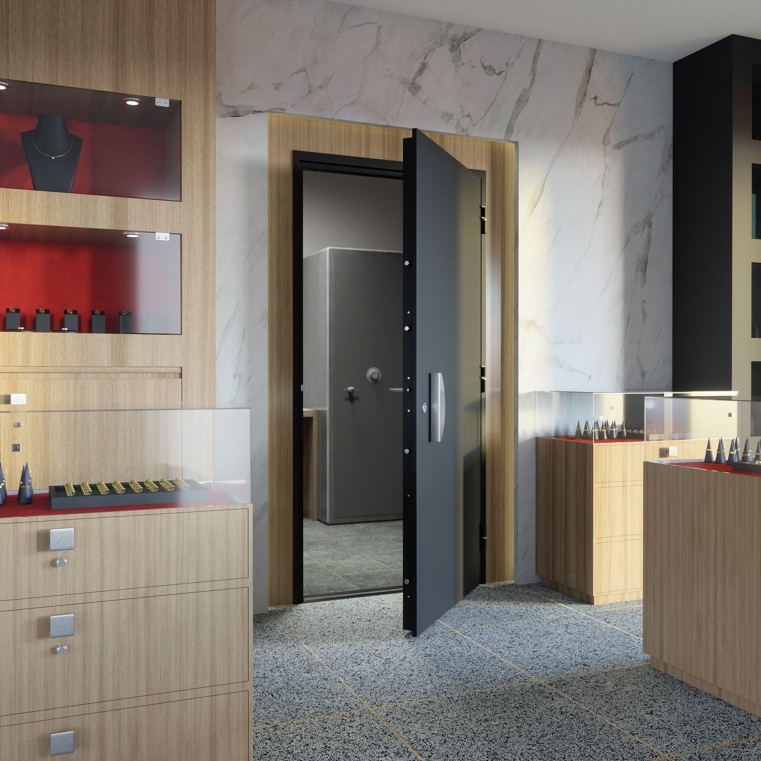 Ionizing radiation shielding door Technica II picard serrures