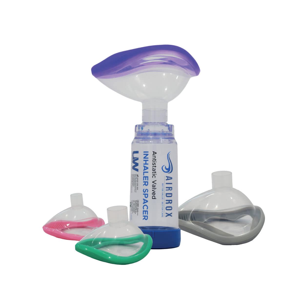 Patient breathing circuit inhalation chamber - AIRDROX - UMC - with mask