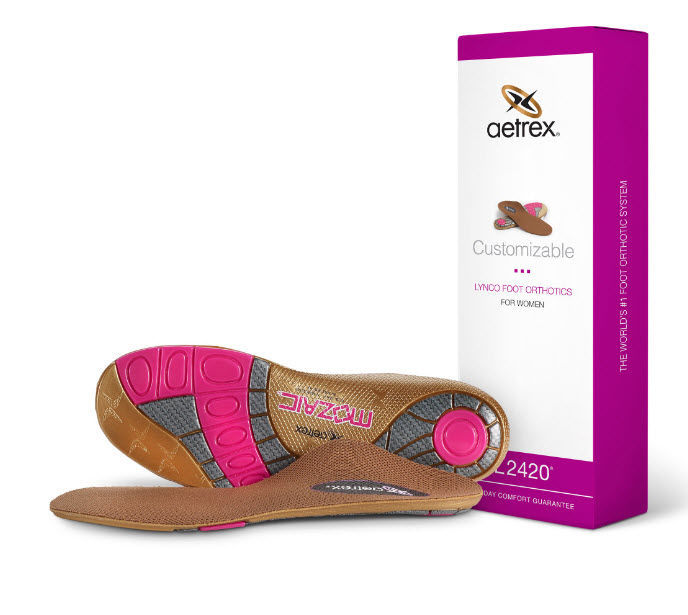 Orthopedic insole with longitudinal arch pad L2420 Aetrex Worldwide
