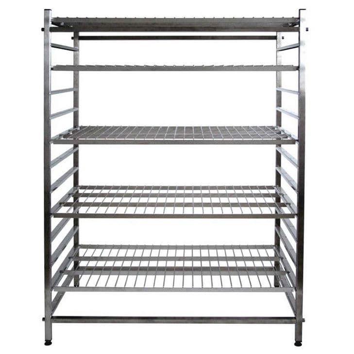 Stainless steel shelving unit Agencinox 5shelf / openstructure / wire