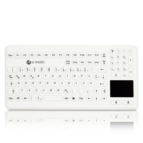 Medical keyboard with touchpad - 2006723s - Baaske Medical - silicone ...