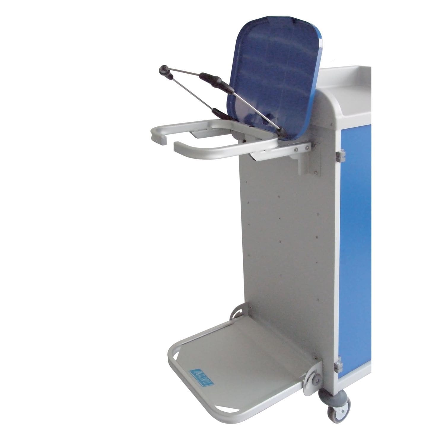 Waste bag holder XA3950 Alvi on casters / stainless steel