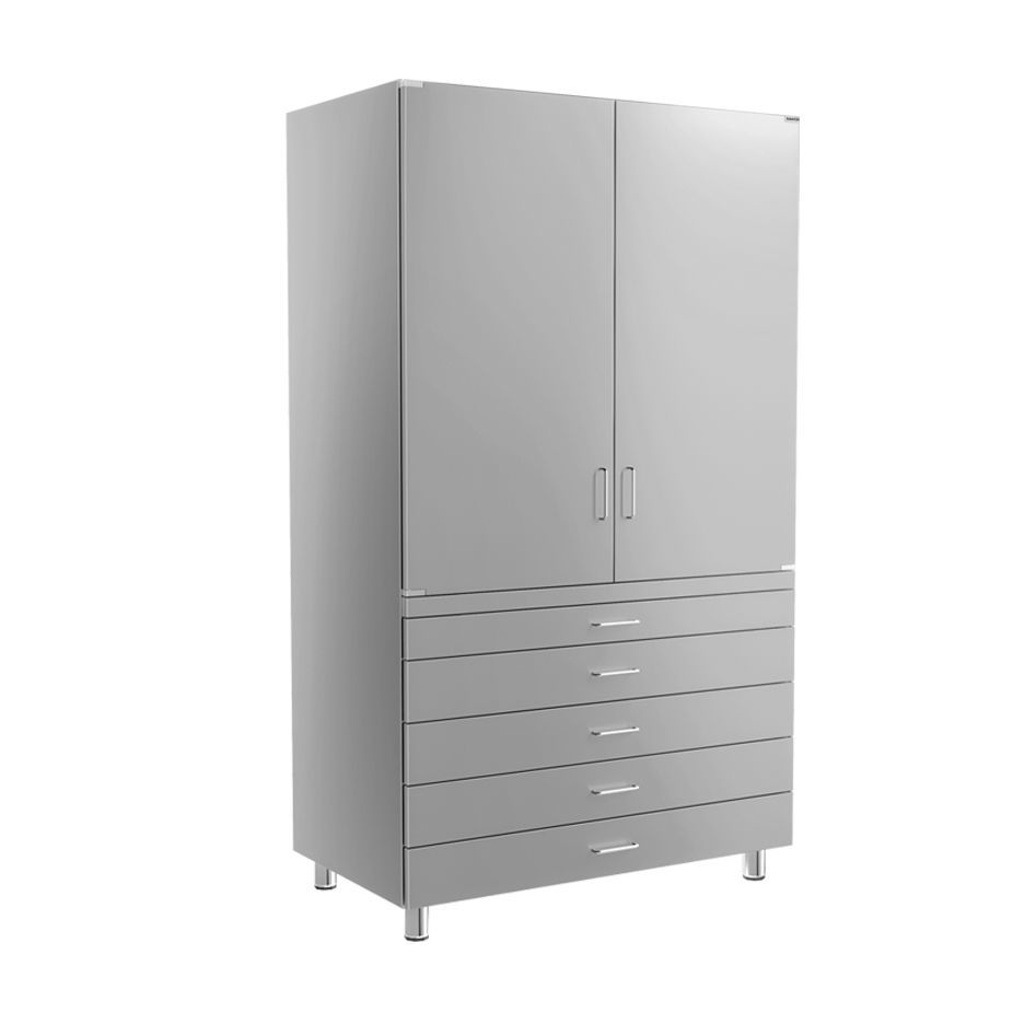 Hospital cabinet 822A15 Bawer with door / with drawer / metal