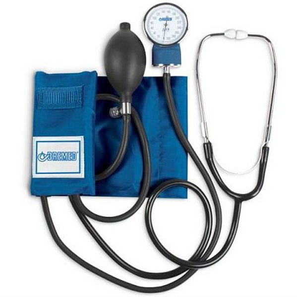 sphygmomanometer with built in stethoscope