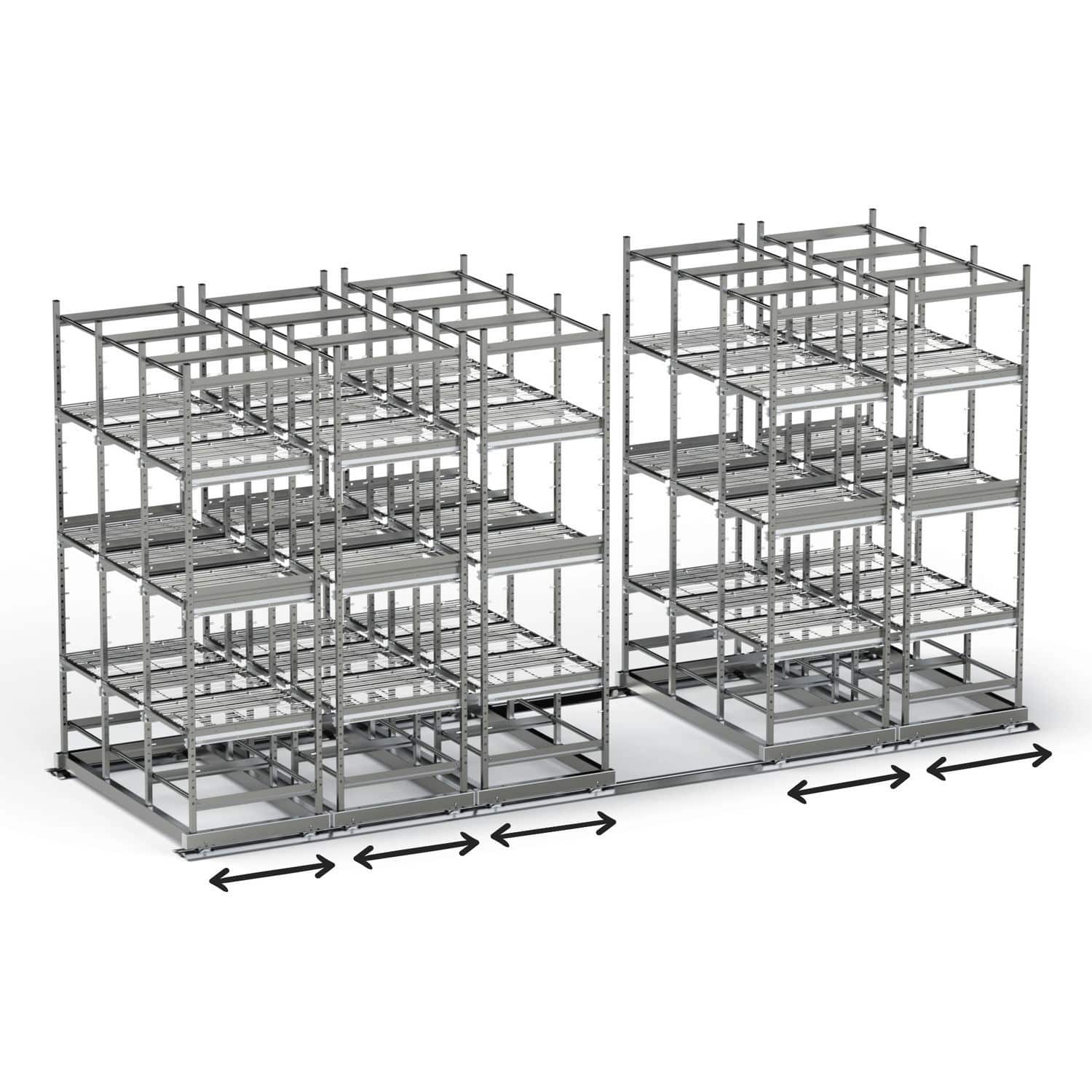 Modular shelving unit SHSTELL GROUNDTRACK Conf Industries for