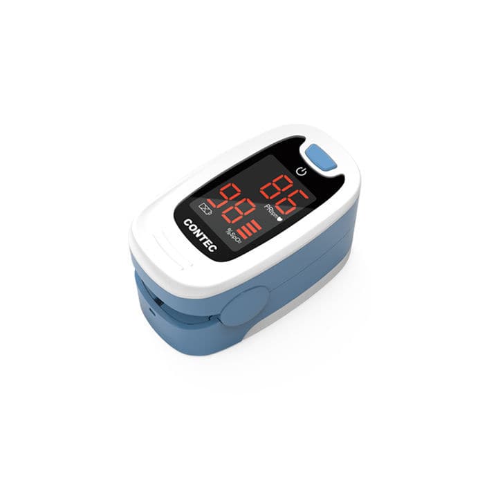 Fingertip pulse oximeter CMS50M Contec Medical Systems medical / batterypowered / blue