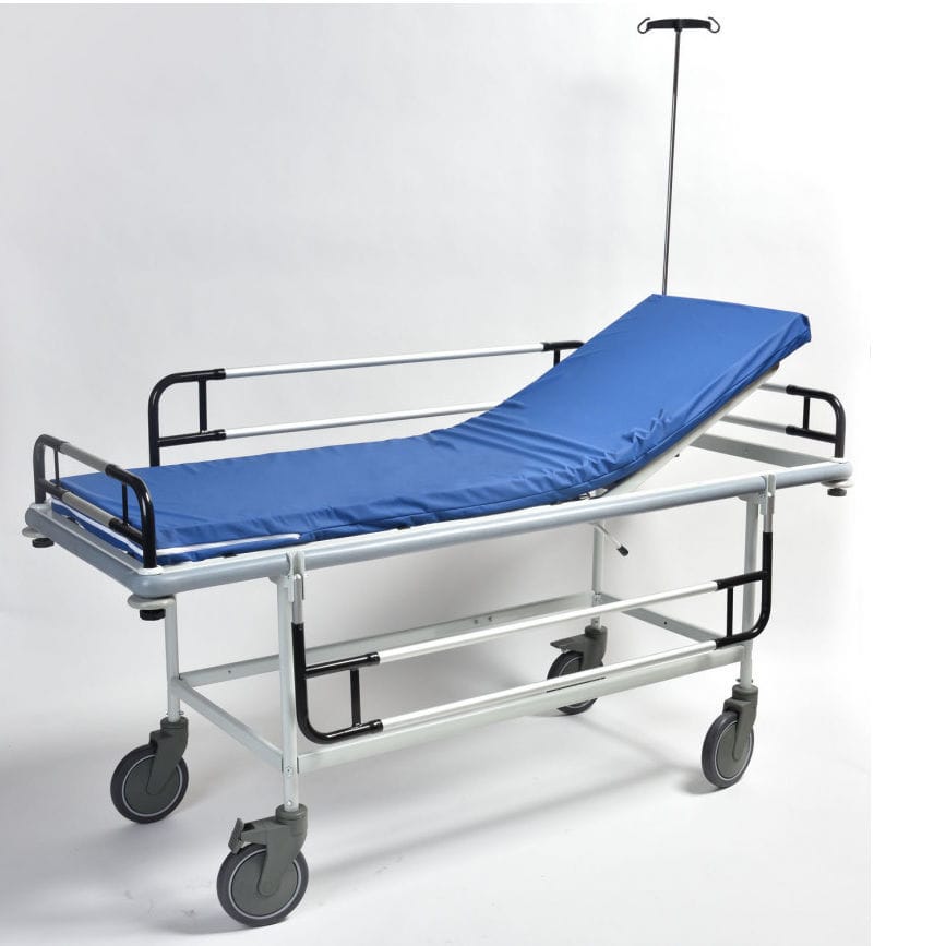 Transport stretcher trolley Dea manual / 2section / with IV pole