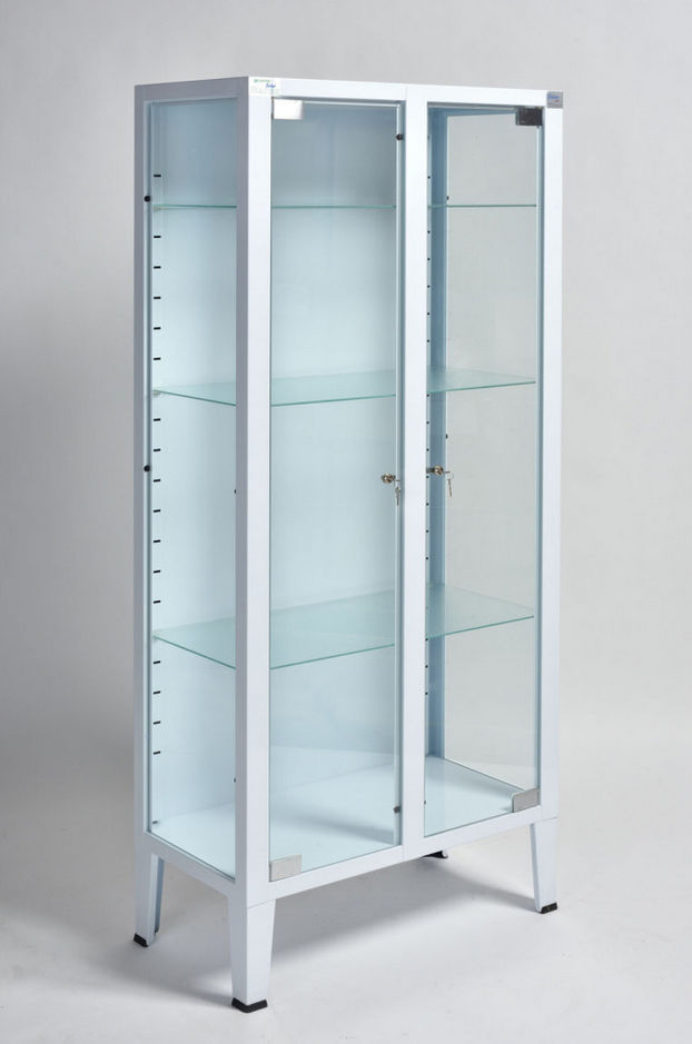 Medicine display Dea for instruments / hospital / with shelf