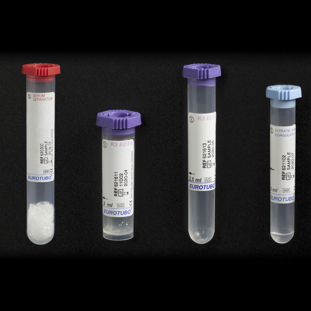 Laboratory collection tube 621 series Deltalab cylindrical