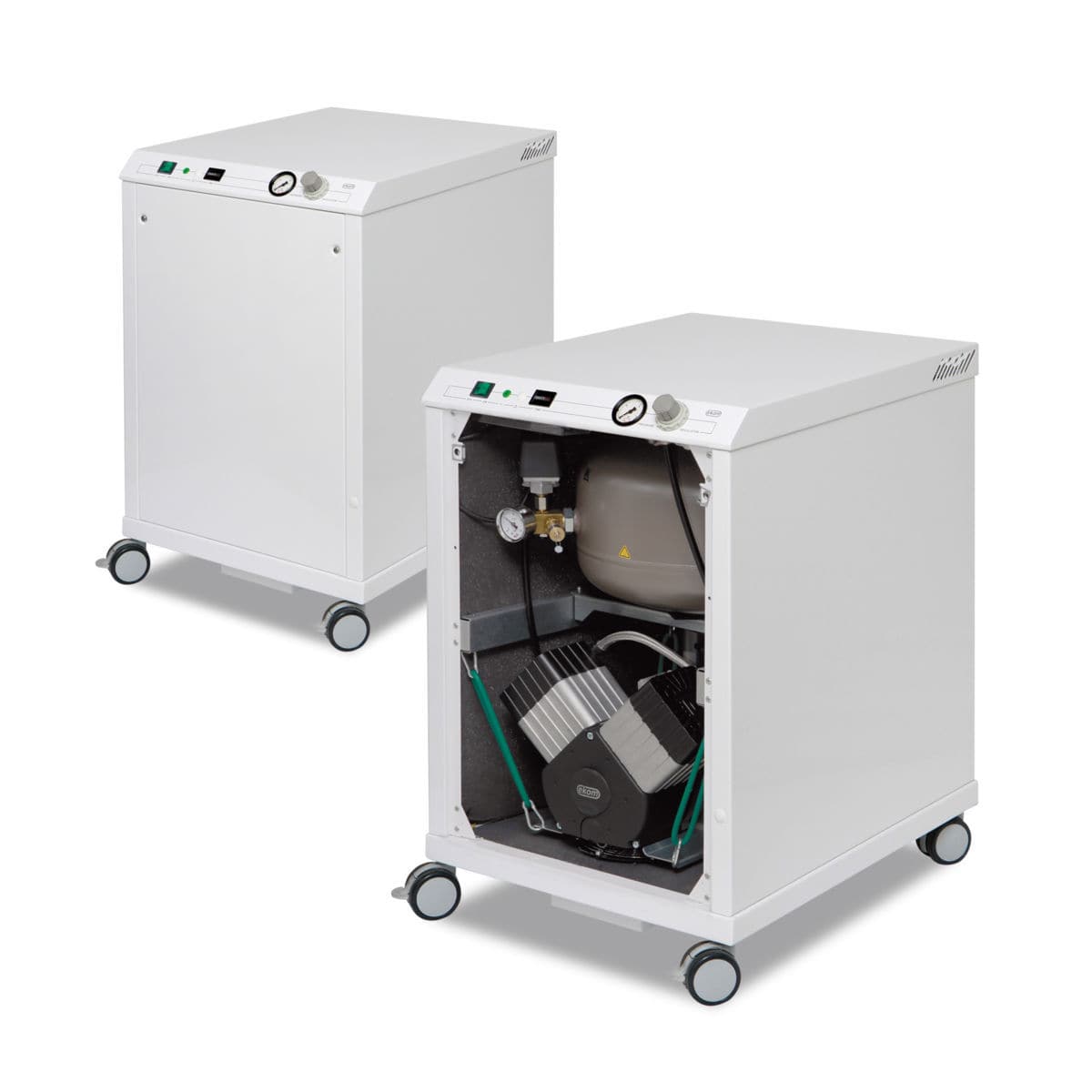 Laboratory air compressor DK50 2V/M mini EKOM spol membrane / on casters / oilfree