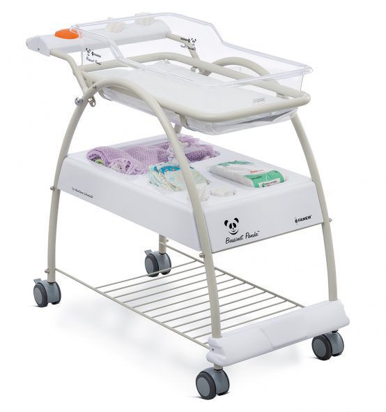 Hospital bassinet on casters Panda Fanem Trendelenburg reverse Trendelenburg transparent