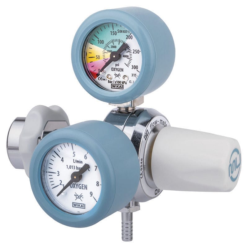 O2 pressure regulator MU FlowMeter air / medical / adjustableflow