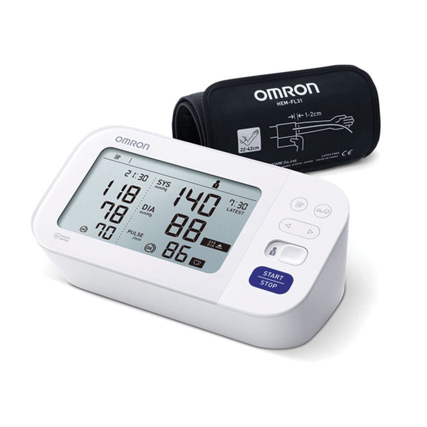 Automatic digital blood pressure monitor - OMRON M6 - GIMA - arm ...