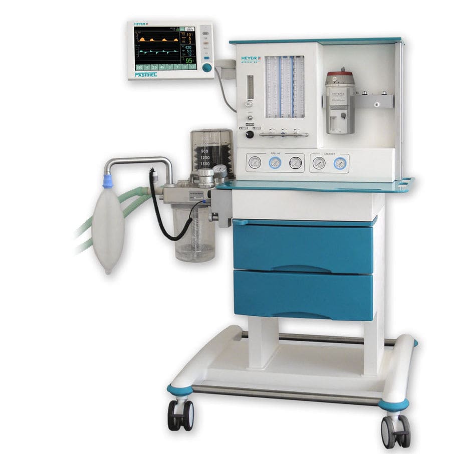 Pediatric anesthesia workstation Pasithec HEYER Medical trolleymounted / with respiratory