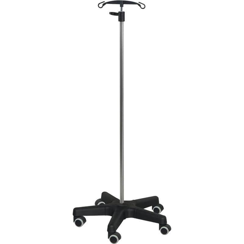 IV pole on casters H1064 Hidemar 2hook / stainless steel