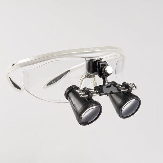Glassestype binocular loupe MaximEyes Galilean 3.0X Hogies with