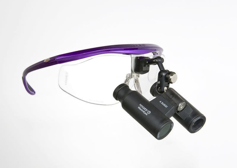 Glassestype binocular loupe Prismatic 3.5X Hogies with flipup