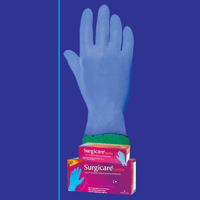 Nitrile gloves SURGICARE SYNTHO Kanam Latex Industries medical