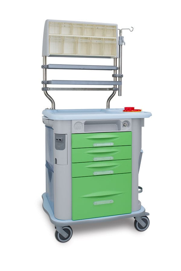 Treatment cart CP AURION medication / with drawer / with cassettes